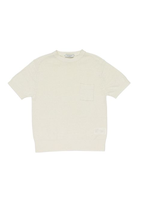 T-shirt in filo PAOLO PECORA KIDS | PP4282GESSO